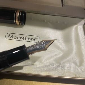 Montblanc Black Fountain Pen with Gold Accents
